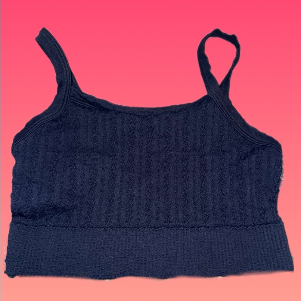 Nikibiki Small Blue Women's Cropped Navy Tank